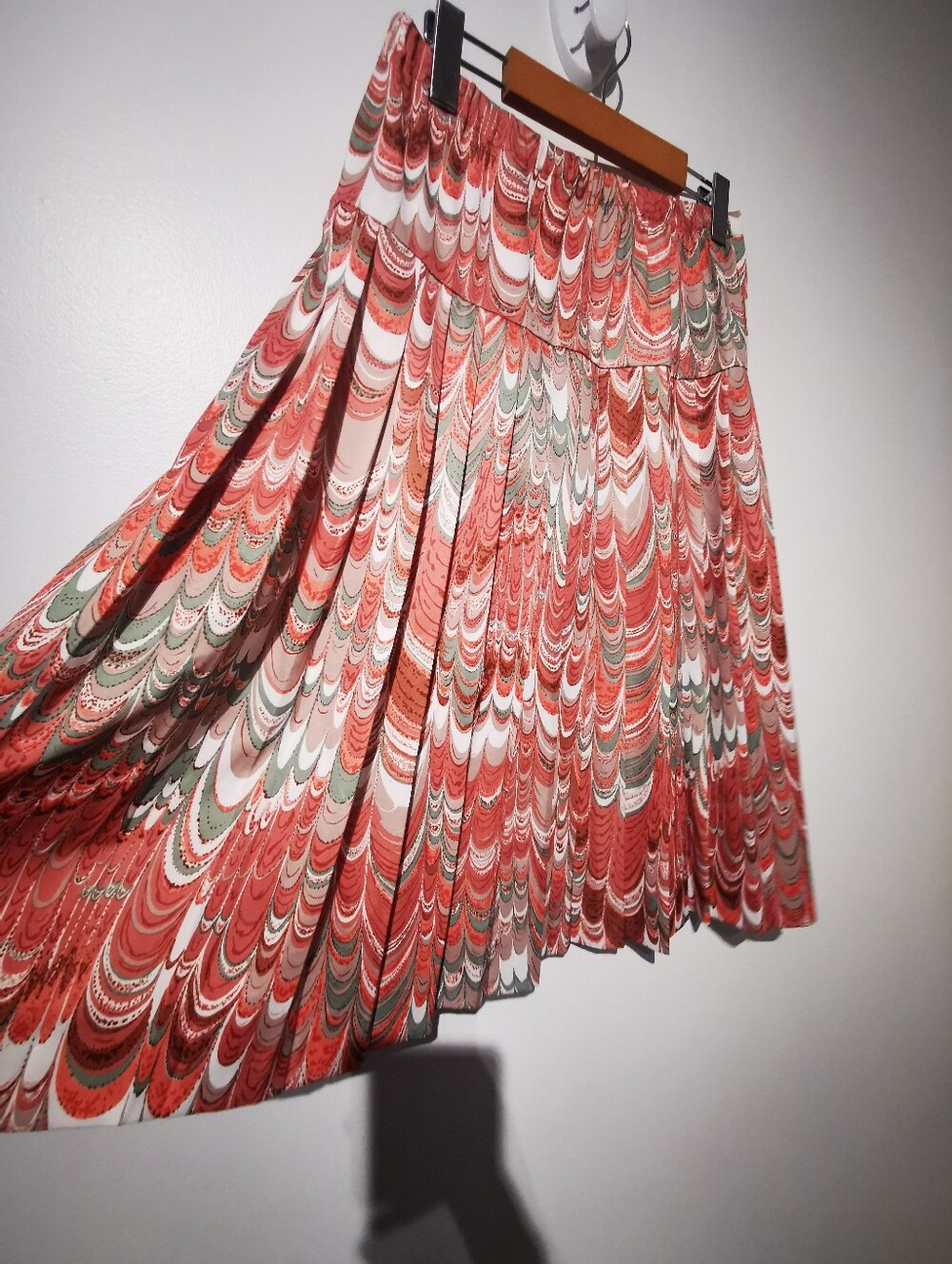 Vintage 70s Linda Originals Montreal 3 Piece Psychedelic Skirt Set With Belt - Picture 3 of 12